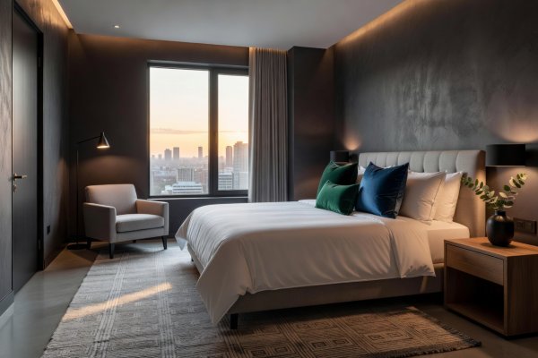 Interior of a boutique hotel room